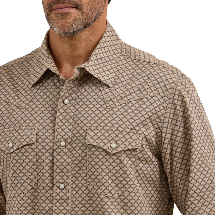 Wrangler Men's Premium Retro Long Sleeve Western Shirt Work Shirts Wrangler