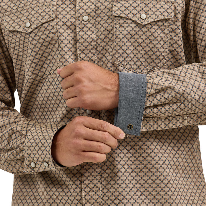 Wrangler Men's Premium Retro Long Sleeve Western Shirt Work Shirts Wrangler