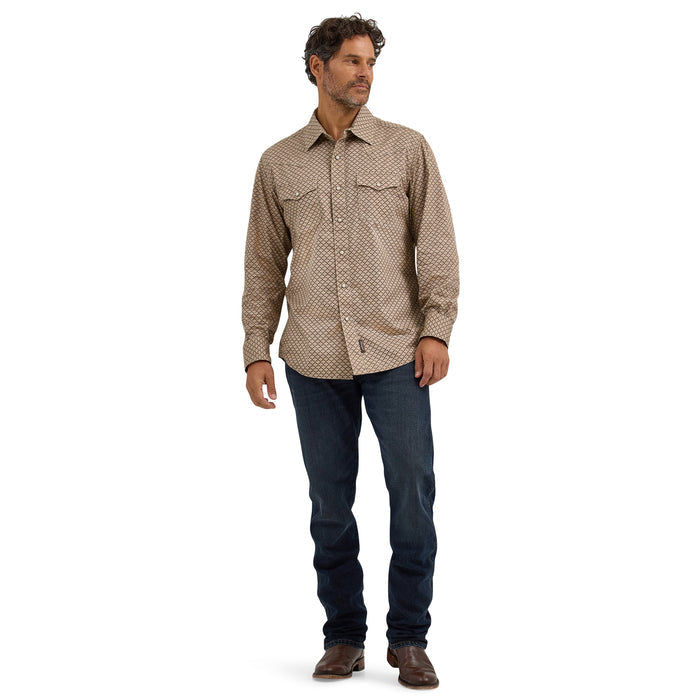Wrangler Men's Premium Retro Long Sleeve Western Shirt Work Shirts Wrangler