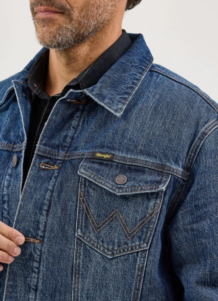 Wrangler Men's Retro® Sherpa Lined Button Denim Jacket Jackets & Coats Wrangler