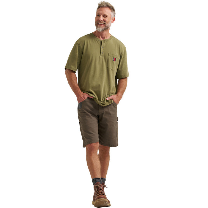 Wrangler Men's RIGGS Workwear® Short Sleeve Relaxed Henley Work Shirts Wrangler RIGGS