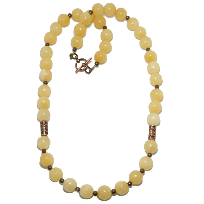 yellow calcite necklace