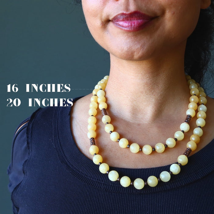 yellow calcite necklaces