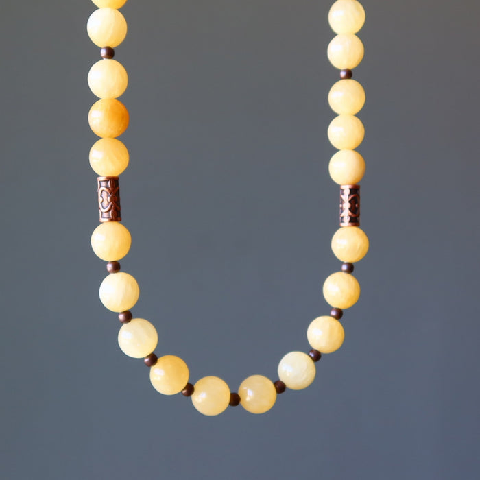 yellow calcite necklace