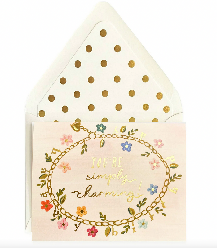 You're Simply Charming Happy Birthday Greeting Card