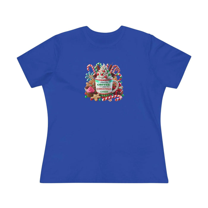 ☕🎄 I Run on Coffee & Christmas Cheer 🎁🌟 - Women's Softstyle Tee - Whippie's