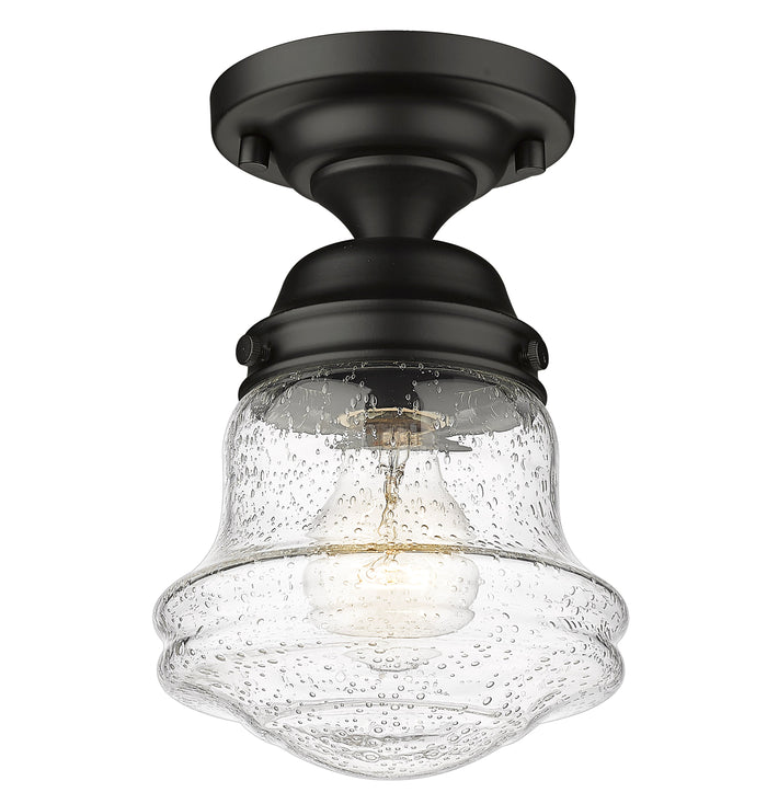 Flush Mount Z-Lite 736F1-MB Matte Black Vaughn 1 Light Flush Mount Z-Lite