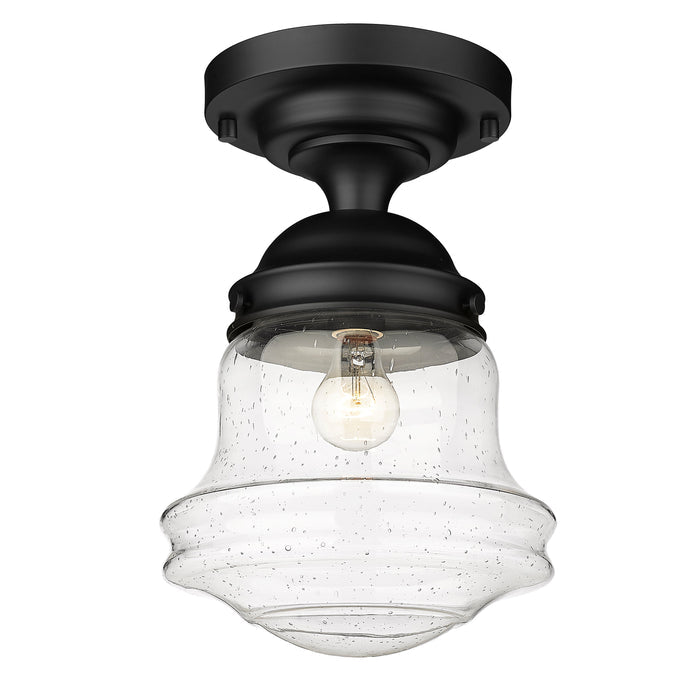 Flush Mount Z-Lite 736F10-MB Matte Black Vaughn 1 Light Flush Mount Z-Lite