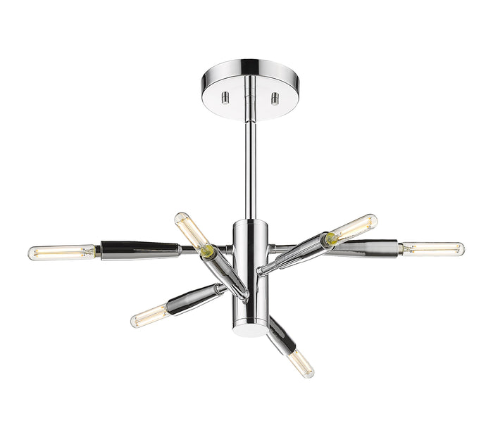 Semi Flush Mount Z-Lite 737SF6-CH Chrome Ascension 6 Light Semi Flush Mount Z-Lite