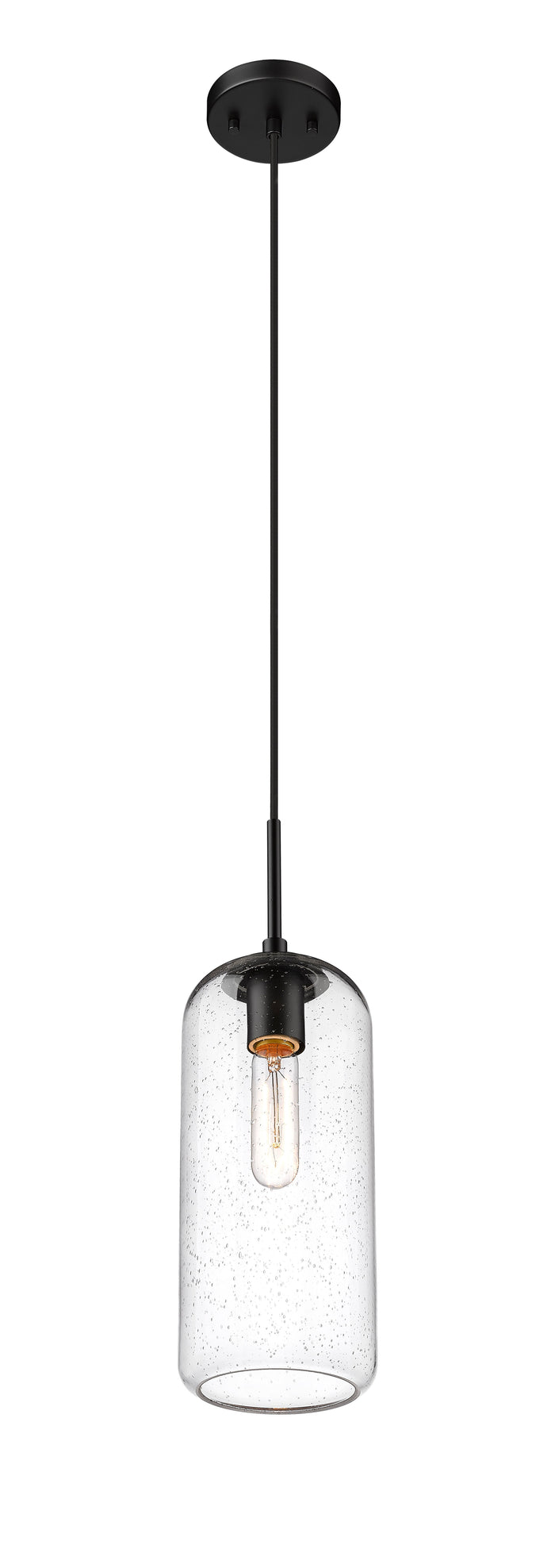 Pendant Z-Lite 738P17-MB Matte Black Monty 1 Light Pendant Z-Lite