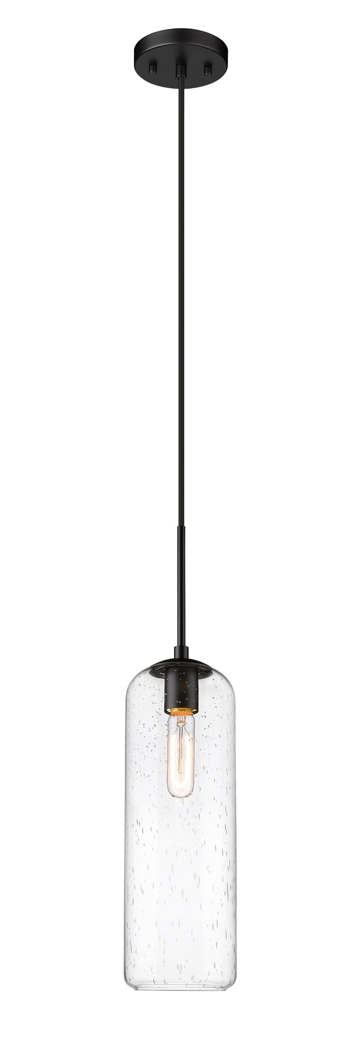 Pendant Z-Lite 738P22-MB Matte Black Monty 1 Light Pendant Z-Lite