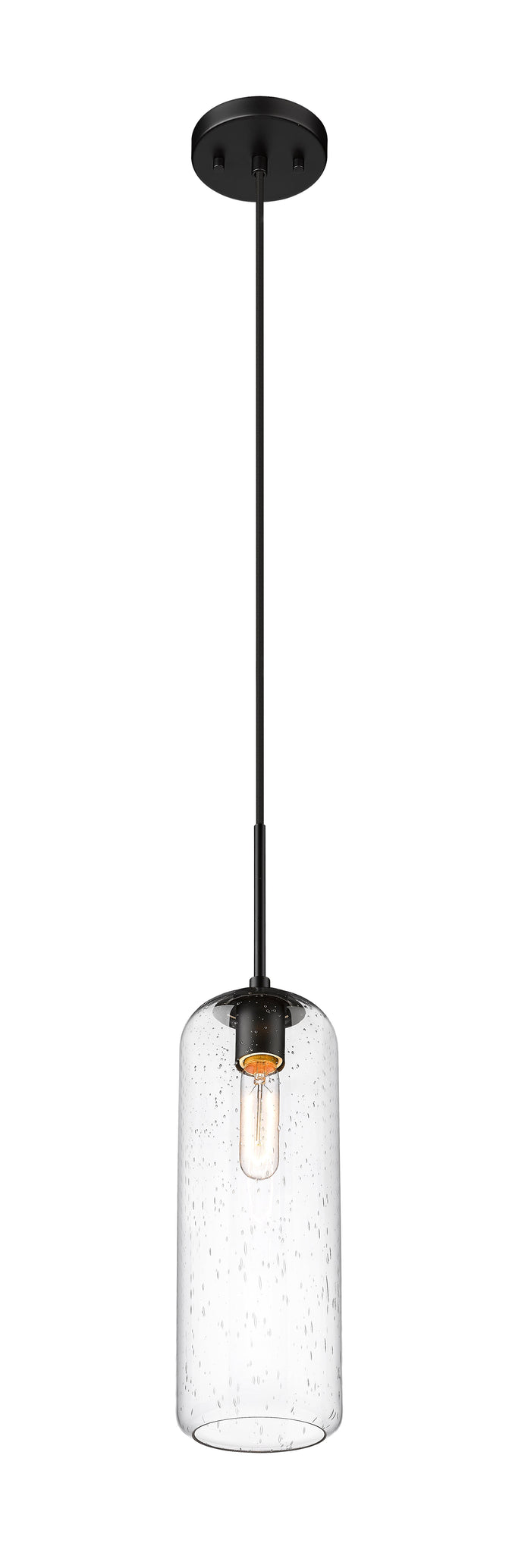 Pendant Z-Lite 738P22-MB Matte Black Monty 1 Light Pendant Z-Lite