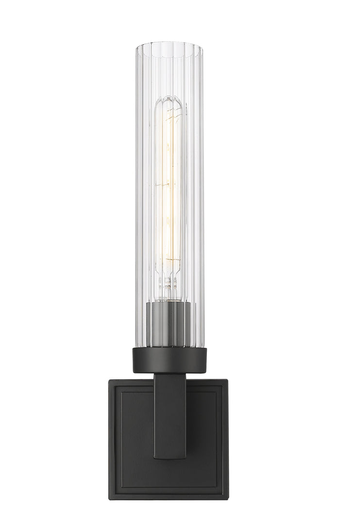 Wall Sconce Z-Lite 740-1S-MB Matte Black Beau 1 Light Wall Sconce Z-Lite