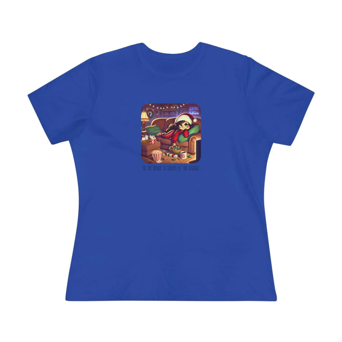 🎅🍿 'Tis the Season to Binge All the Classics! 🎄🎁 - Women's Softstyle Tee - Whippie's
