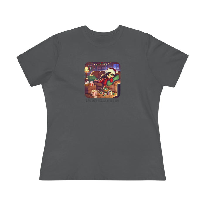 🎅🍿 'Tis the Season to Binge All the Classics! 🎄🎁 - Women's Softstyle Tee - Whippie's