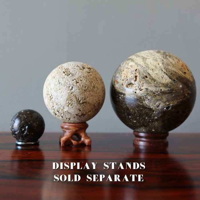 Zhamanshin Crater Impactite Sphere Rare Crystal Ball