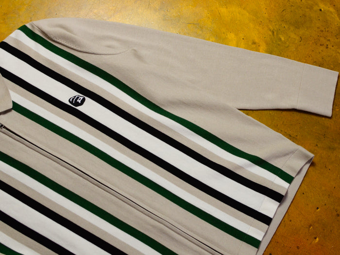 Zip Knit Long Sleeve Polo - Bone